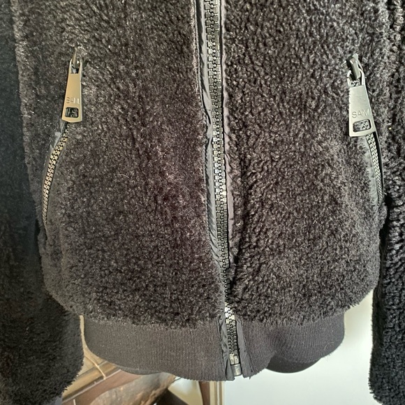 SAM Boucle Faux Shearling Nala Outdoor Coat Water Resistant Bomber Jacket - Picture 4 of 16